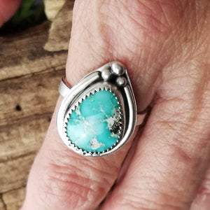 Whitewater Turquoise Ring - Size 7