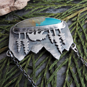Bear in the Mountains Royston Turquoise Necklace