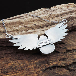 Angel Wings Necklace with Desert Bloom Variscite
