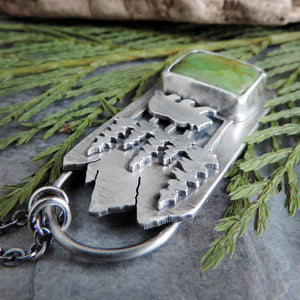 Narrow Bear in the Mountains Royston Turquoise Necklace