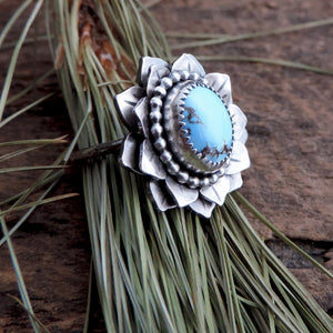 artisan jewelry sterling silver flower ring