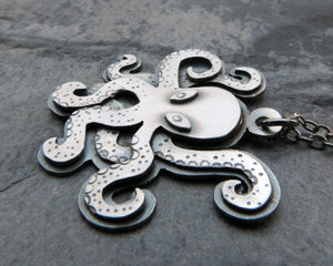 Sterling Silver Octopus Necklace