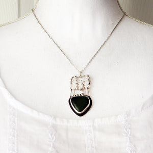 Bear in the Pines Green Sea Glass Necklace