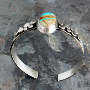 Royston Ribbon Turquoise Pebble Cuff Bracelet