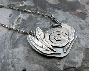 Sterling Silver Snail Necklace