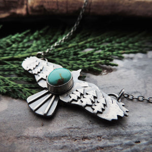 Soaring Hawk Turquoise Mountain Necklace