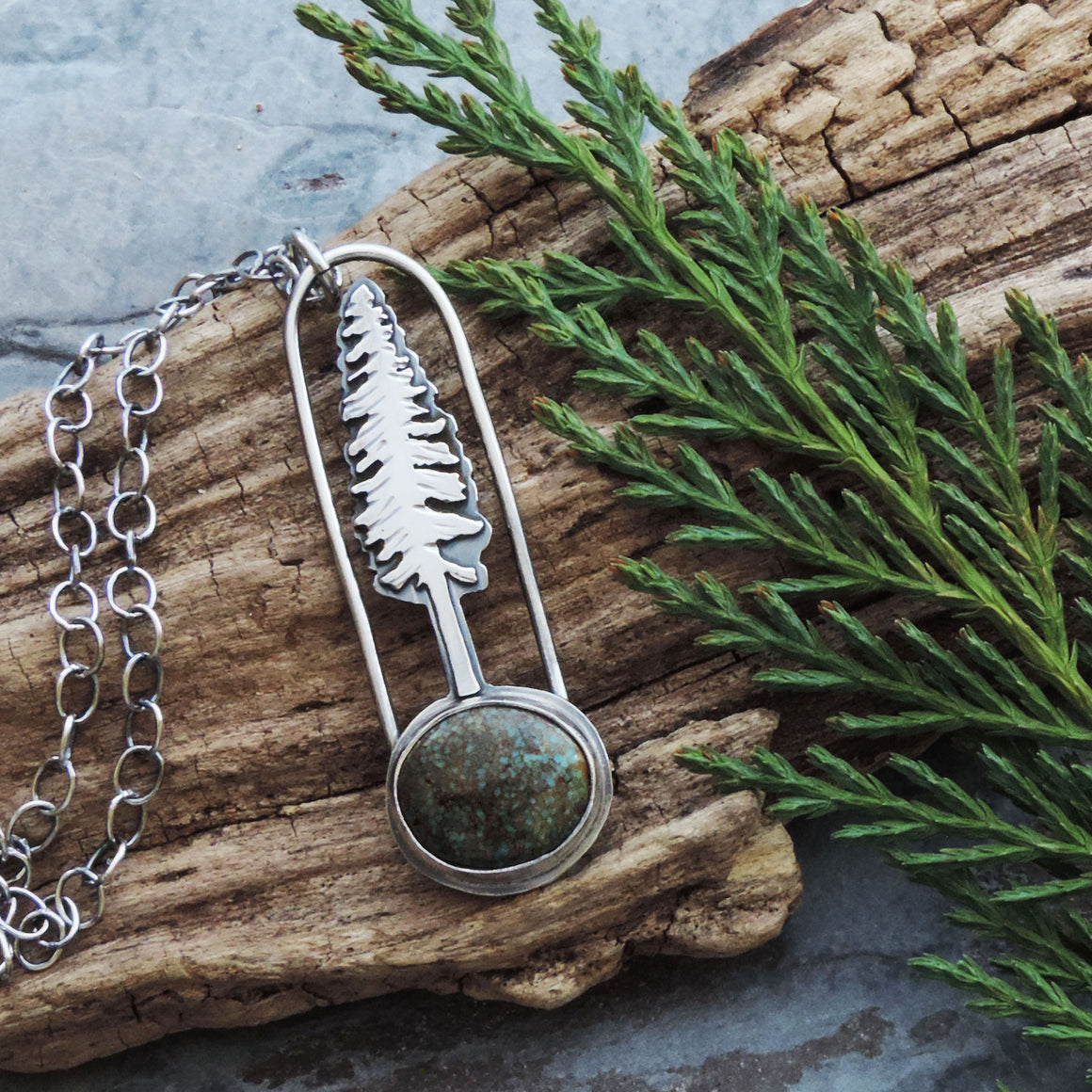 Lonesome Pine Sky Song Turquoise Necklace