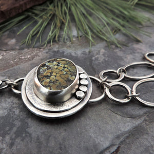 Tree Frog Variscite Pine Tree Necklace
