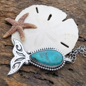 Whale's Tail Necklace with Campitos Turquoise