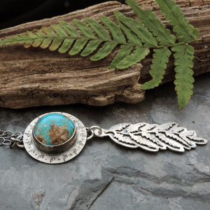 handmade silver fern pendant