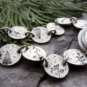 nature inspired botanical motif bracelet