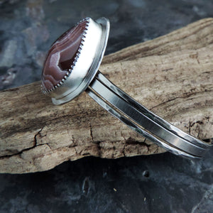 Laguna Lace Agate Triple Band Cuff Bracelet