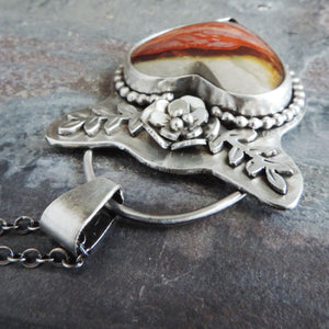 Landscape Jasper Heart Necklace