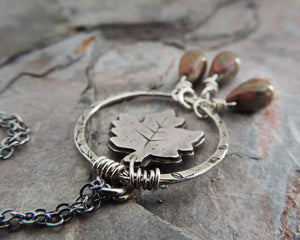 nature lover maple leaf pendant