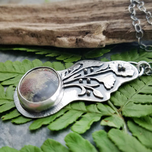 Field of Poppies Indonesian Moss Agate Necklace