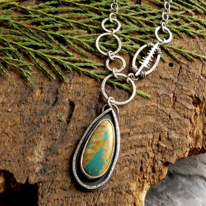 Royston Ribbon Turquoise Pine Tree Necklace