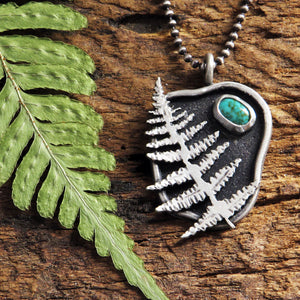 Carico Lake Turquoise Fern Necklace