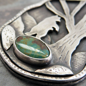 Bear in the Woods Turquoise Necklace