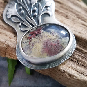 indonesian moss agate necklace