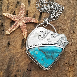Ocean Waves Necklace with Campitos Turquoise
