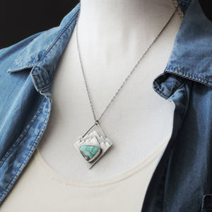 Triangle Mountain Necklace with Timberline Turquoise