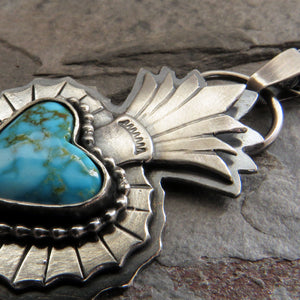 Turquoise Milagro Heart Necklace