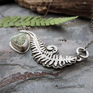 nature inspired fern pendant