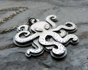 Sterling Silver Octopus Necklace