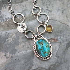 sky song turquoise sterling silver necklace